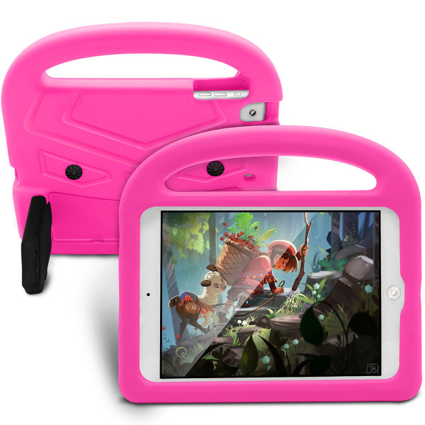 Barnfodral med ställ rosa, iPad mini 5 rosa