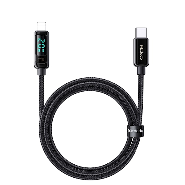 McDodo CA-881 USB-C-Lightning-kabel, LED-display, QC4.0,5A,1.2m