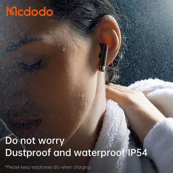 McDodo HP-8032 TWS In Ear hörlurar, Bluetooth 5.0, rosa rosa
