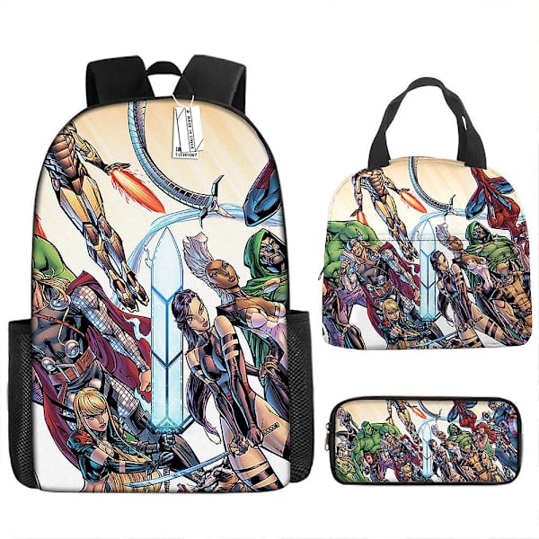 Guardians Of The Galaxy 3kpl / set Bcakpacket Sarjakuva Lapset Pojat Tytöt Koululaukut Kevyet Opiskelijat Vedenpitävä Kapasiteetti Mochilas Groot