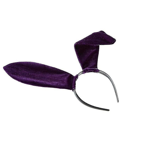 Plys Bunny Ears, Halloween Bunny Ear Pandebånd Spring Bunny Ear, Til påske Halloween Jul Cosplay Party Favor PURPLR
