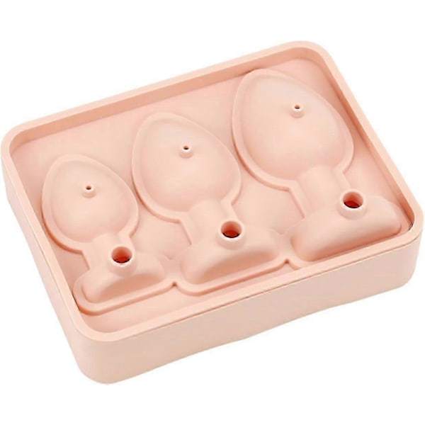 Prank Rumpeplugg Formet Isbiter Brett, Morsom Silikonform For DIY Kake Sjokolade Godteri Pink