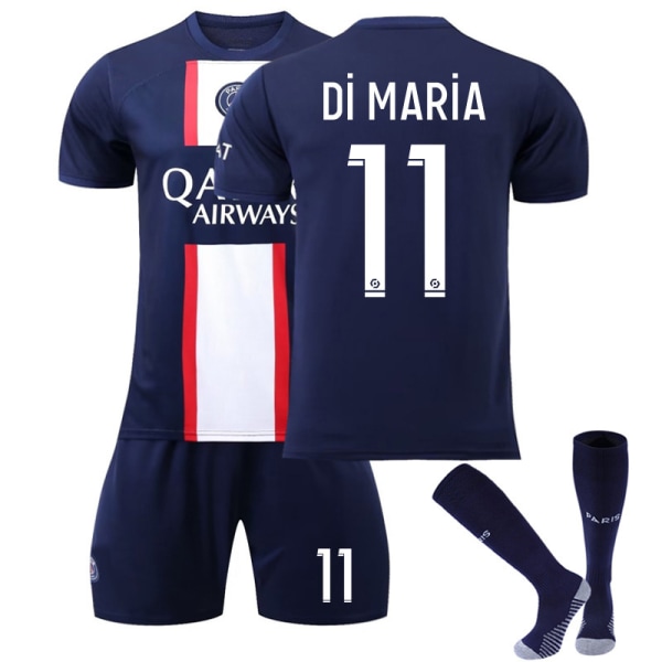 Paris Saint-Germain Messi tröja nr 11 Di Maria fotbollsdräkt för vuxna hemma M M