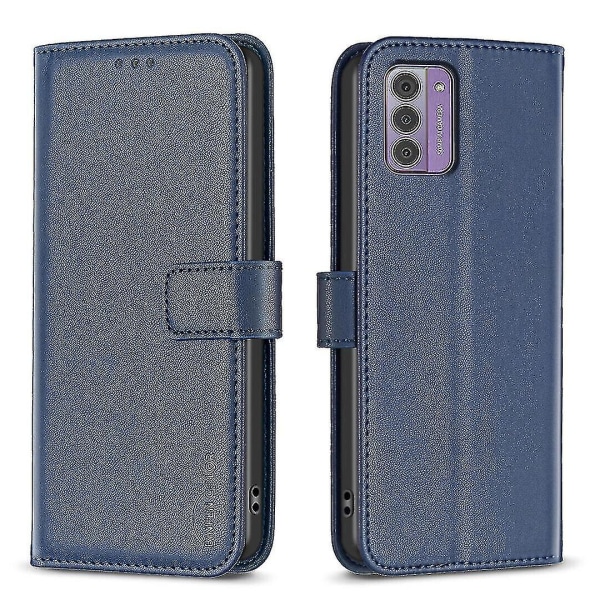 Case Nokia G42 Magneettiselle Lompakon Flip- cover , jossa on korttipidikepaikat. Yhteensopiva Nokia G42 case kanssa Blue