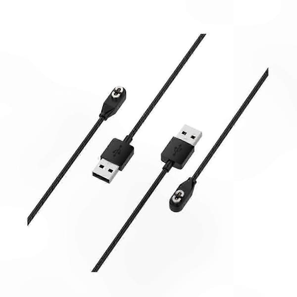 2-pak magnetisk opladerkabel til Bone Conduction-hovedtelefoner OpenRun Pro Aeropex AS800 OpenComm-tilbehør black