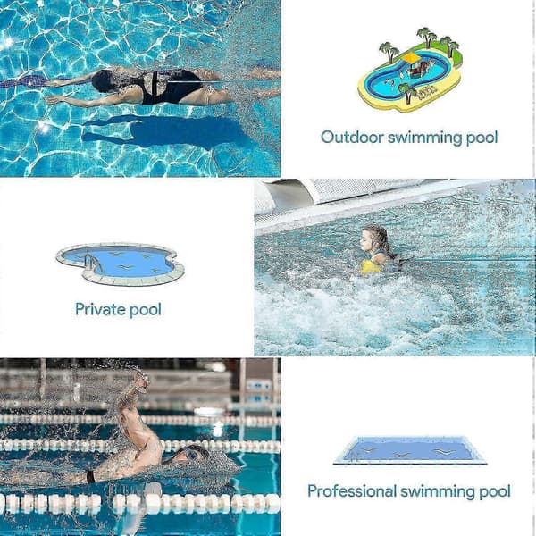 Poolmodstandssnor til svømning - holdbart 3m/4m træningsbælte black 3m
