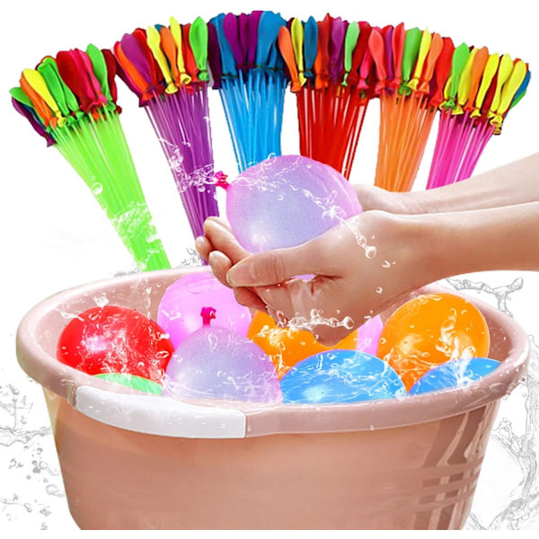 222 stykker vannballonger, selvlukkende wasserbomben, 6 buketter, 37 vannbomber hver, ikke mer kjedelig fylling og knyting wasserbombem