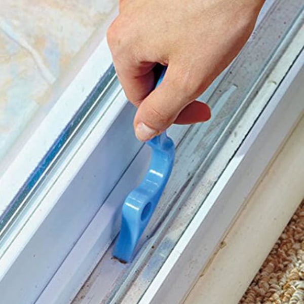 Kädessä pidettävät Groove Gap Cleaning -työkalut Oven ikkunan kiskon keittiön puhdistusharjat (3 kpl väri-sininen, keltainen, vaaleanpunainen)