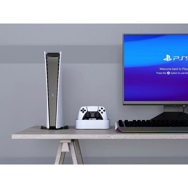 Laddningsställ för Ps5 Controller, Ps5 Controller Dubbelt snabbladdningsställ med LED-indikator
