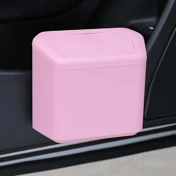 Auton roskakori Riippuva ajoneuvon case säilytyslaatikko Pink