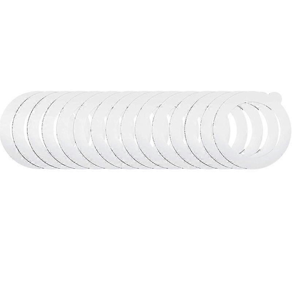 5 stk. silikonepakninger lufttætte forseglinger ringe lækagesikre konservesforseglinger til glasbeholder White 5PCS