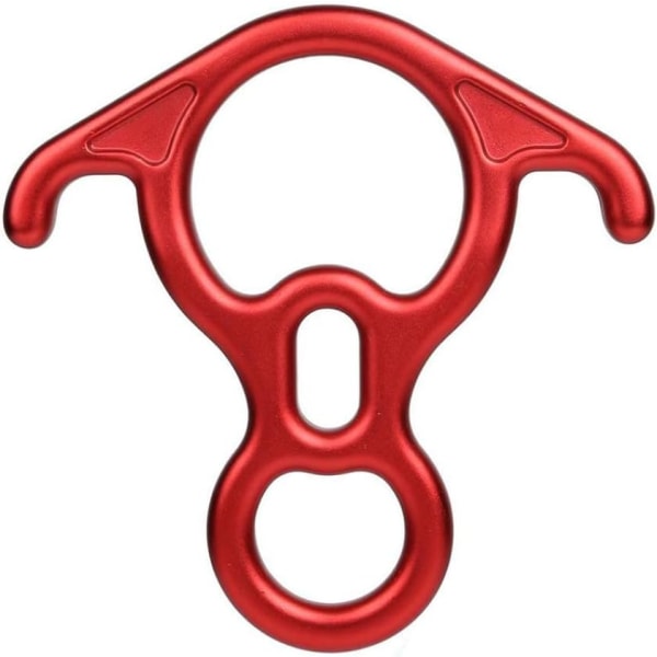 Figur 8 Descender för klättring med Bend-Ear Downhill-utrustning Högstyrka Rappel-enhet Röd,Klättringsutrustning