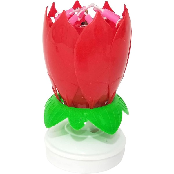 Lotus Kynttilä LED Juhla sähkö Lotus Kynttilät Visual Effect Kiinteä Parafiini Unique Creative Red 1 kpl