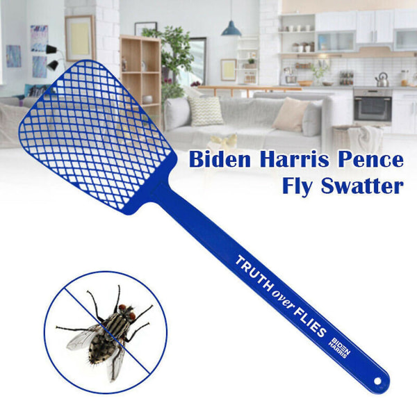 Truth Over Flues Swatter Fluesmækker Sticker Fleksibel Langt Håndtag Manuel Swat Myg