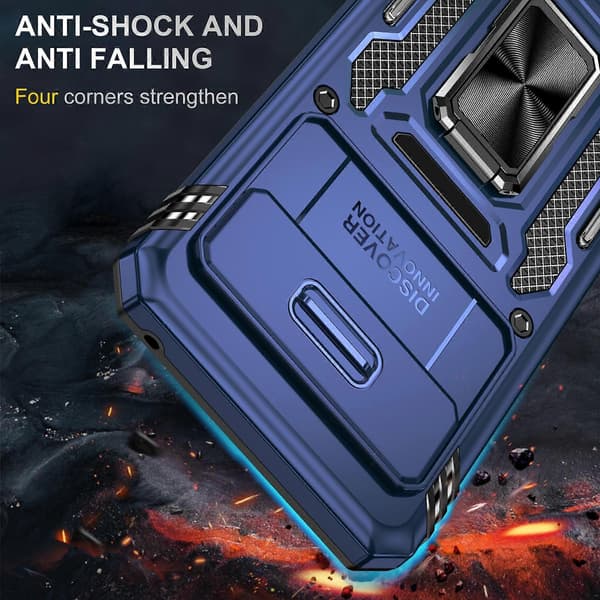Armor PC + TPU Kameraskjold Telefondeksel Navy Blue For Google Pixel 8 Pro