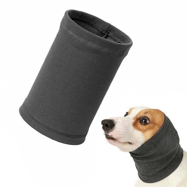 Pet Dog Snood Skjerf Bading Grooming Nakkevarmer Ørebeskyttelse Grey M