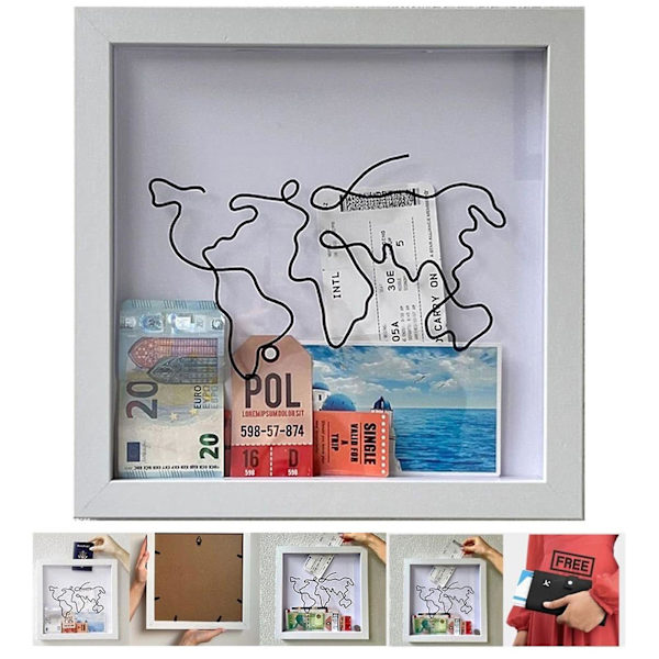 2024 New Adventure Archive Box, rejsesamlingsboks, rejseboks til minder White M