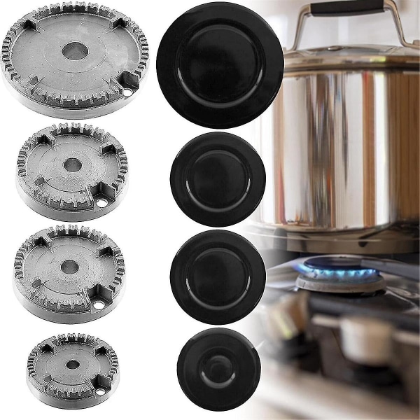 Universal Burner Crown Flame Cap Ugn Spis Häll Gas For , Flame Burner Cap Crown Passar allt mellan S-hao