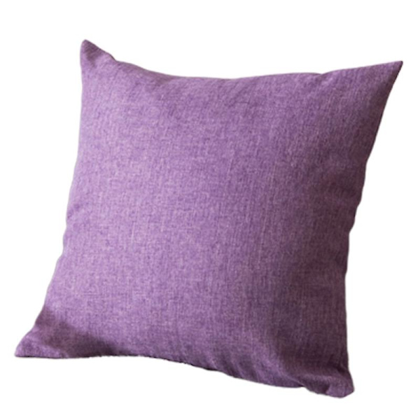 Ensfarvet blødt linned Pudebetræk Pudebetræk Hjemmesovesofa Bilindretning Jikaix Purple 45 X 45cm