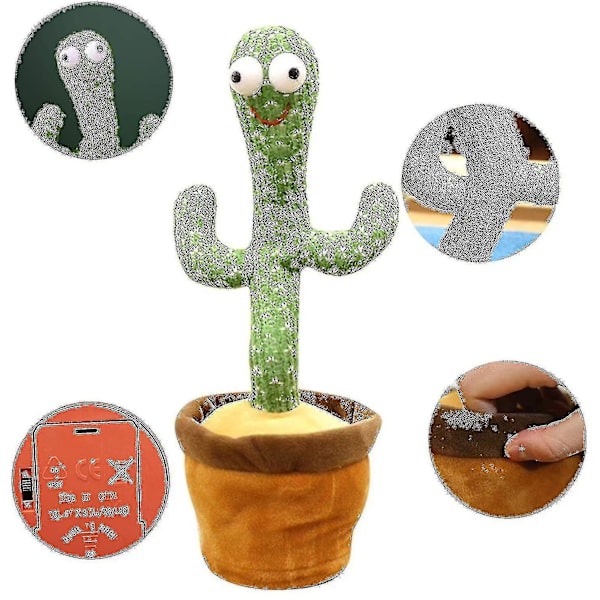 Tanssiva kaktus, Tal Cactus Toy Res You Say CAN , 120 kappaletta, USB lataus