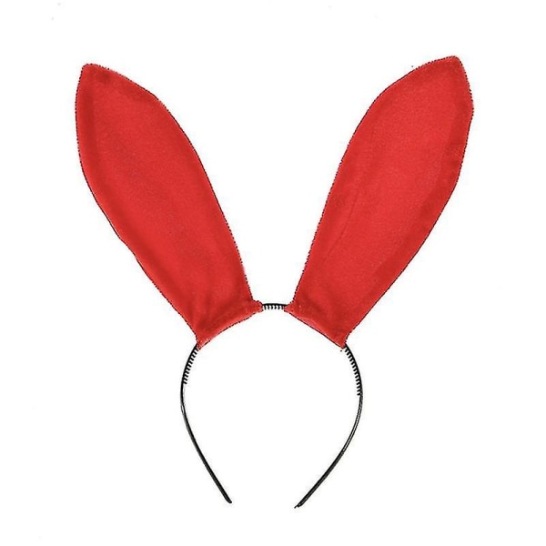 Plysj bunny ører, halloween kanin øre pannebånd Spring bunny øre, til påske Halloween jul Cosplay Party Favor RED