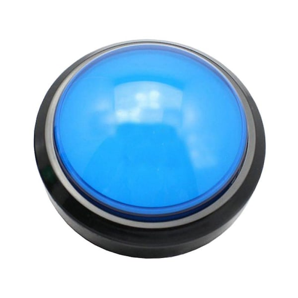 100 mm stor rund trykknapp LED opplyst med mikrobryter for gjør-det-selv arkade Blue