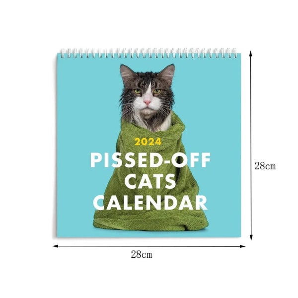 2024 Pissed-Off Cats Kalenteri Seinäkalenteri Riippuva kalenteri