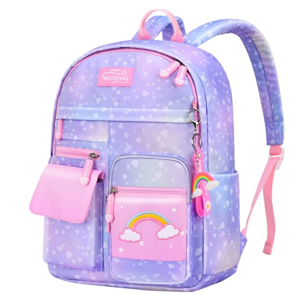 Unicorn skolryggsäck för barn Stor regnbågekapacitet Grundskoleryggsäck för flickor Barn Casual dagsäck för tonårsflicka