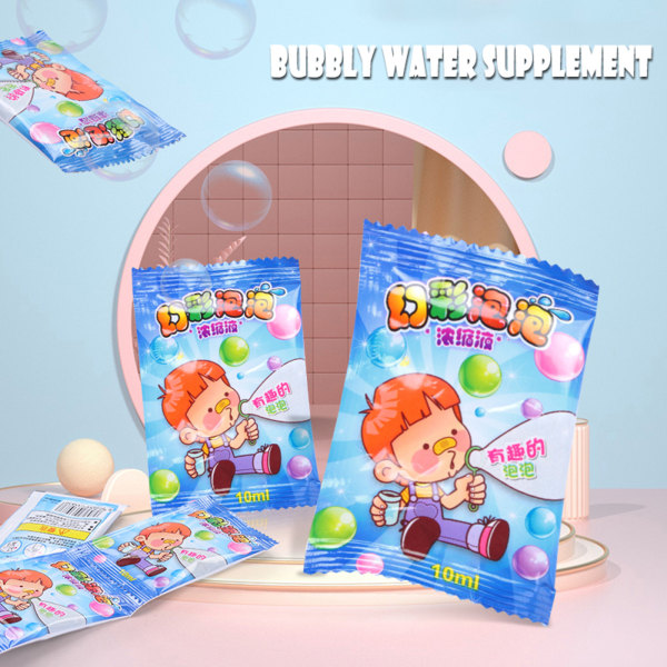 Bubble Liquid udendørs elektrisk med boblemaskine legetøj til drenge og piger Fødselsdagsgaver 10 ml as shown A