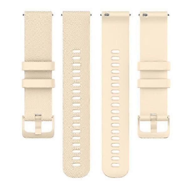 18 mm gitter silikonebånd til GarminActive S Beige