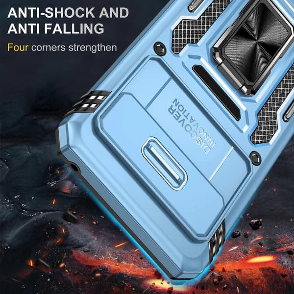 Armor PC + TPU Kameraskjold Telefoncover Light Blue For Google Pixel 8