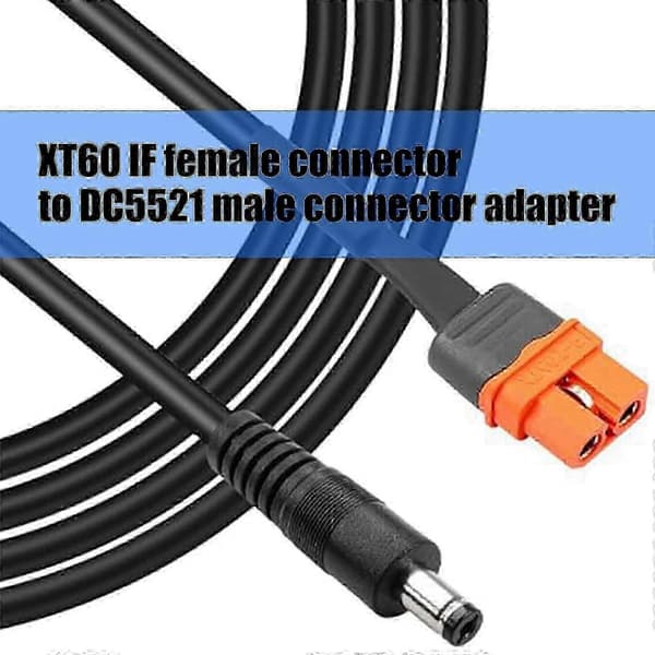XT60i hun til DC5521 han strømkabel 1,5mm² 15A PVC 100cm 300cm til solcellemodel flystrømforsyning 100cm