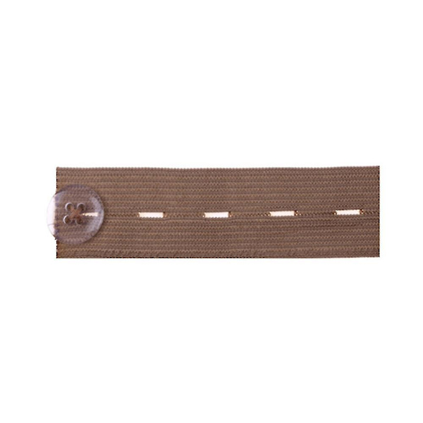 Elastisk knap taljeforlænger bukser Jeans Expander taljeknap Brown 5PCS