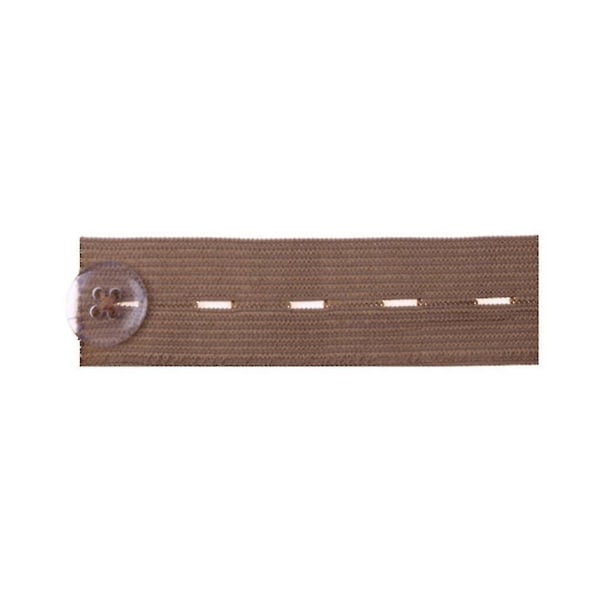Elastisk knapp midjeförlängare Byxor Jeans Expander midjebandsknapp Brown 5PCS