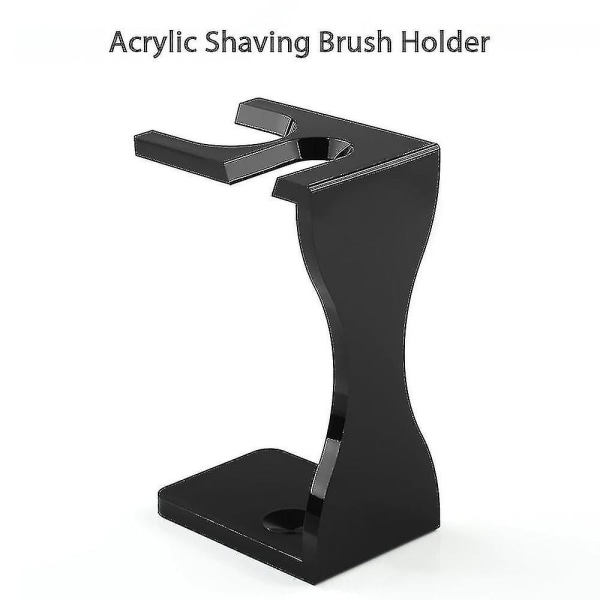Sort barberingsværktøjsholder Akryl hanbarberbørsteholder Barberbørsteholder Barberstent Aftagelig skægbørstestativ