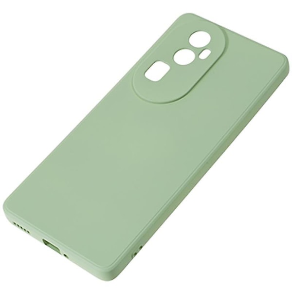Til Oppo Reno10 5G gummibelagt TPU-telefontaske Candy Color Fiberforing Anti-drop cover Bean Green