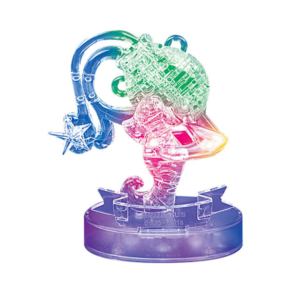 3D-kristalli palapeli, kirkas Twelve 12 Constellation Astrologi Flash LED-valo B
