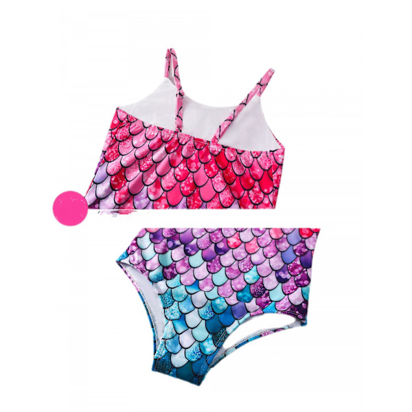 Havfrue Badedragt Piger One Piece Badedragt Spa Strand Badetøj --- Farverig Csize 130