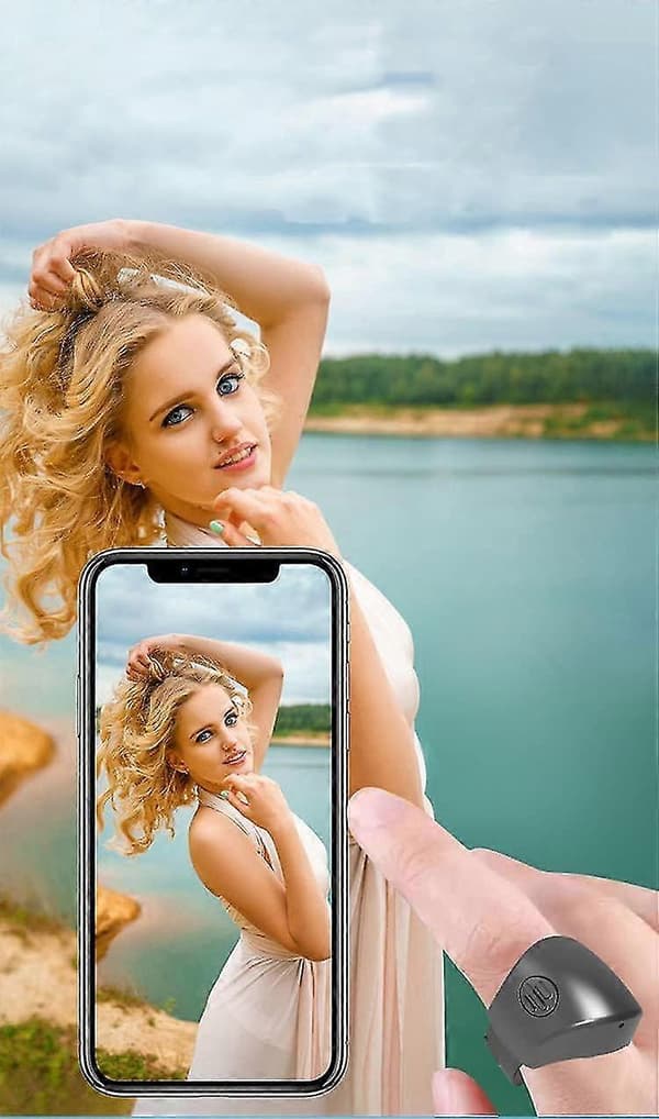 Bluetooth Selfie Ring Fjernutløser Er Egnet For Iphone Og Android Telefonkameraer