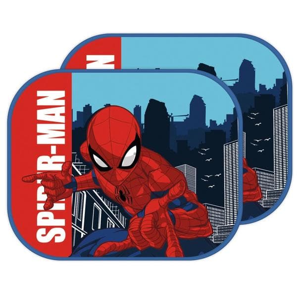 Spiderman solbeskyttelse til bilvinduer, 2-pak 37x45 cm