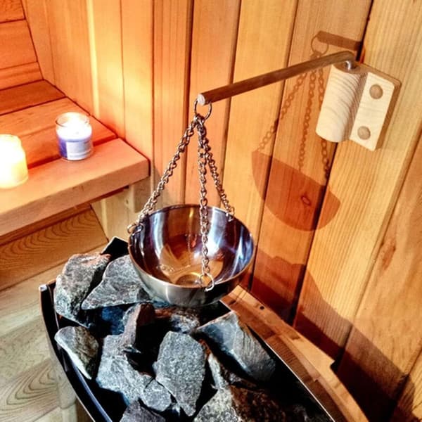 Sauna Aromaskål - 12,7 cm Rustfrit Stål Sauna Tilbehør Æterisk Olie Diffuser Til Sauna & Spa
