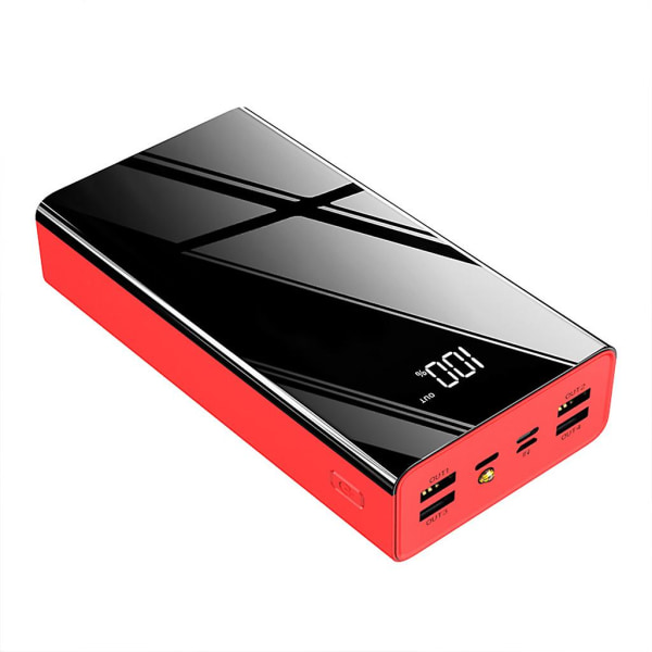 Eksternt Power Pack Batteri Usb Powerbank 40000mah Power Bank Led Display Red