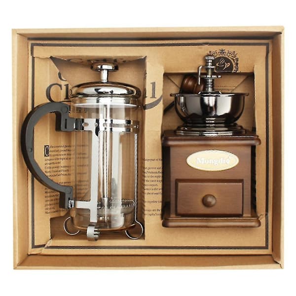 Kaffe-set med kvarn och fransk press - Perfekt för evenemangspresenter