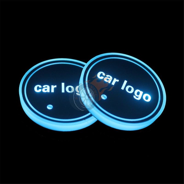 2x Led Bil Kopholder Pad Måtte Til Honda Accord Interiør Atmosfære Lampe Dekoration Coaster Vandkopholder 7-farvet - Drikkeholdere YOUR LOGO