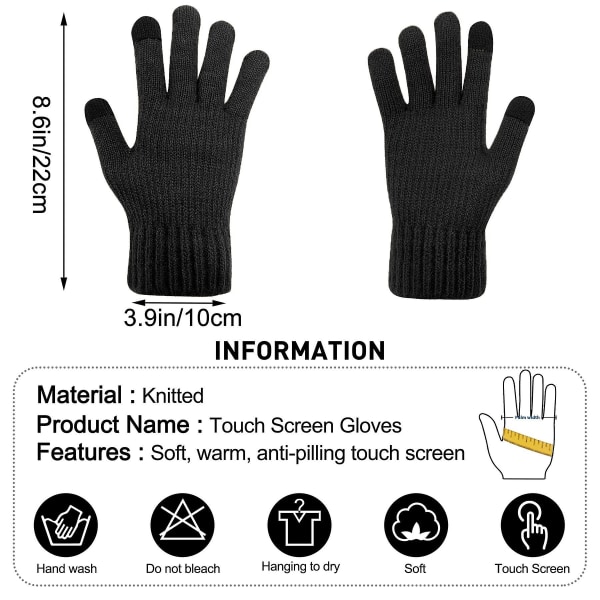 Winter Knitted Glove - Touch Screen Glove Varme Handsker