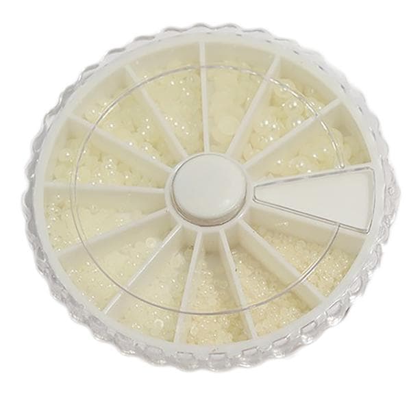 Rhinestone White 4 sizes Vit white