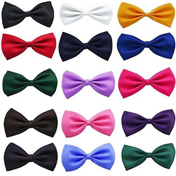 Justerbar fluga Fancy Satin Prom Kids Pojkar Solid fluga