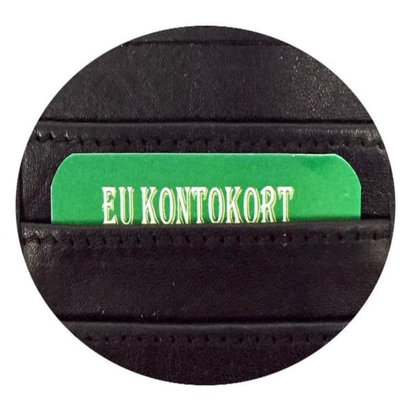 Tilava miesten nahkalompakko 12 korttipaikalla - Musta