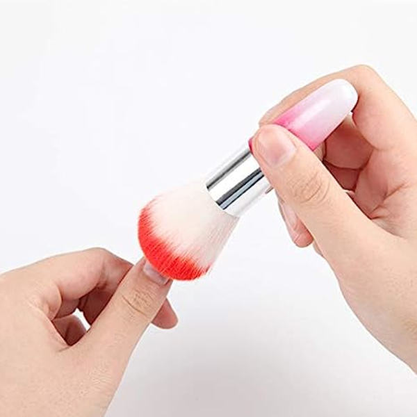 Set, 2 kpl Pehmeä puuteriharja Nail Arts pölynpoistopuhdistusharja akryyli - ja meikkipuuteriposkipunasiveltimille