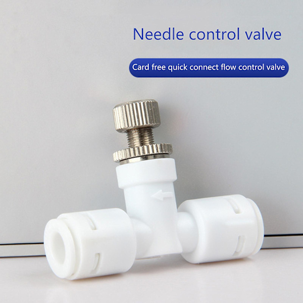 Uppgradera vattenventil Mikrojustera vattenflödesregulator 1/4" snabbanslutning